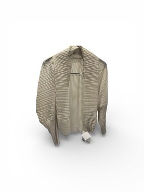 MaxMara Cream Pleated Open-Front Blazer